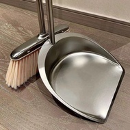 Stainless Steel Thickened Household Dustpan Garbage Shovel Broom Two-piece Set Household Dustpan Dus