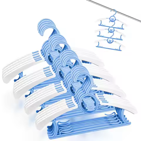 Non-slip Baby Clothes Hanger Adjustable Storage Hangers Plastic Multi-Functional Clothes Hanger, Clo