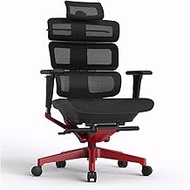 Ergonomic Office Chair Luxury Boss Chair Breathable Mesh Executive Chairs with 3D Armrests and Lumbar Support, Sedentary Comfort Computer Desk Chair for Work Home */1616 (Color : Red, Size : No)