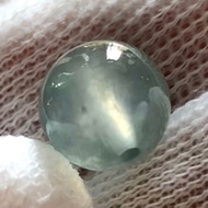 ~~ $6500/Piece (Large Single Bead) 9.1mm High Ice Glass Snowflake Cotton Jade~Natural Burmese Jade A