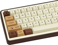 Brown PBT Keycaps, Coffee Cat Cute Keycaps, Cherry Profile Key caps 60 65 75 100 Percent, Dye-Sublim