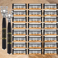 Six-Layer Finger Manual Razor Handle Holder 6-Layer Foreign Trade OK Manual Razor Holder 6-Layer Bla