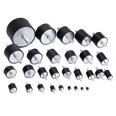Outer Diameter 8/10/15/20/25/30mm M3 M4x10 M5x15 M6x18 M8x23 Rubber Shock Absorber Double Male Threa