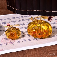 Zinan Palace Over The Furnace Consecrated Farmer July First Update-Crystal Pumpkin Glass Ornaments H