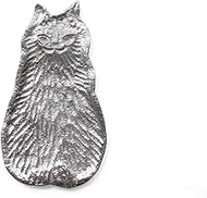 Keystone KI052038 Aluminum Cat Tray, Sitting, S, Silver, W 1.8 x D 0.1 x L 3.1 inches (4.5 x 0.3 x 7