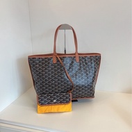 【99新🆕】Goyard 雙面雙色 內里全皮 棕色焦糖色老花 子母 中號 購物袋 托特包 手提包 單肩包