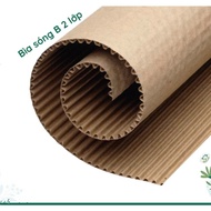 Corrugated paper with 2 layers of B corrugated cardboard, size 1m x50cm, for ceramic goods. Shockpro