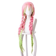 Aadesso Anime Kimetsu no Yaiba Kanroji Mitsuri Cosplay Wig Pink Wigs Synthetic Halloween Hair for An