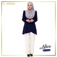 El Jannah Blouse ALICE Navy Blue