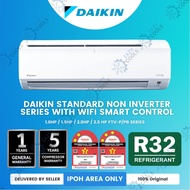 [IPOH AREA] Daikin Non Inverter Wall Split Type FTV-P/PB Series 1.0hp / 1.5hp / 2.0hp / 2.5hp Aircond with Smart Control