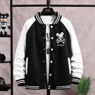 Jaket Zipper Varsity Baseball Bad Habits Pria Wanita Laki Perempuan Couple Cewek Cowok Oversize Jumb