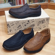 CSB รองเท้าหนังลำรองทรงสุภาพ สี ดำ แทน ตาล size 41-45