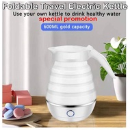 💖READY STOCK💖Foldable Travel Electric Kettle Food Grade Silicone Collapsible Portable Water Kettle, Easy to Store