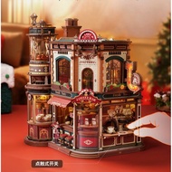 GIFTWRIGHT DIY KOKR COFFEE SHOP FACTORY WOODEN MUSIC BOX PUZZLE