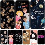 Case For Google Pixel 4a 5XL 5G 4A 4G Case Back Phone Cover Protective Soft Silicone Black Tpu fashion cute bear space