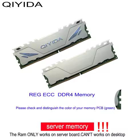 QIYIDA DDR4 REGECC Ram 16GB PC4 2133MHz or 2400MHz 2666MHZ 2400 or 3200 ECC REG Server Memory 16GB R