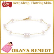 [KOKO PEARL JEWELRY] Japanese Made Natural Pearl Bracelet for Women - 10K Akoya Pearl Everyday Wear