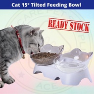 Single / Double Neck-protected Cat Bowl Pet Bowl | Bekas Makanan Kucing Mangkuk Kucing
