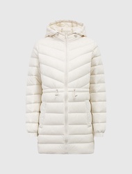 [15.1-10.2 GIẢM TỚI 50%] Áo khoác lông vũ nữ CANIFA dáng dài có mũ siêu nhẹ giữ ấm 6OT24W010