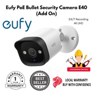 Eufy PoE Bullet Camera E40, NVR Cam, 4K UHD, Color Night Vision, 24/7 Record, AI Detection, Plug and