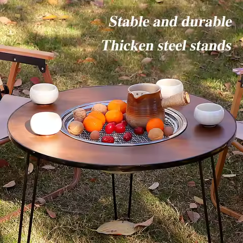 Folding BBQ Grill Outdoor Charcoal Stove Cooker Portable Camping Barbecue Tools Indoor Table Grill H