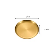 Piring gold Piring Stainless Gold Korea Piring Bulat Emas Korea Piring Panggang piring dessert