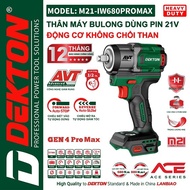 21V 1/2 battery bolt tightener body" 680Nm DEKTON - M21-IW680PROMAX (rechargeable battery not includ