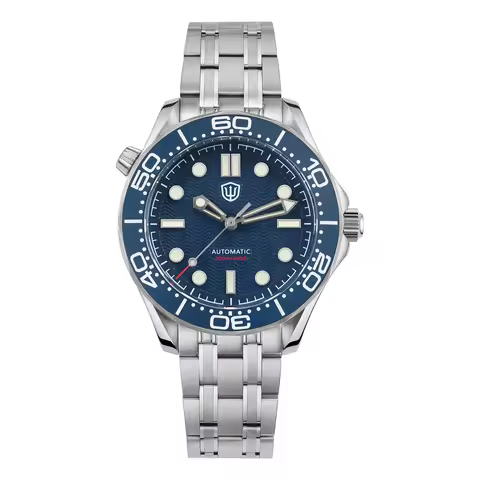 Watchdives WD007 39mm Dive Watch Stainless Steel NTTD NH35 Automatic Movement Sapphire Luminous Men 