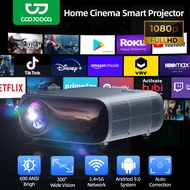 GOOJODOQ 2025 New 300inch large Professional Projector 15500LM Android 8k Wifi Full HD 1080p Support