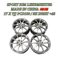 Sport Rim Lehrmeister R17 5H PCD100 7JJ Inset +48 For Wish Caldina Isis Prius Cross Altis Veloz Alza