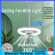 🇸🇬 [READY STOCK] MINI Ceiling Fan With Light 360° Rotation Ceiling Fan Exhaust Fan in Kitchen/Toilet