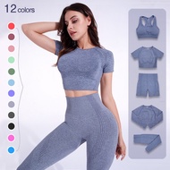 Gym, yoga, aerobic exercise clothes -Women's gym yoga clothes set with breathable fabric