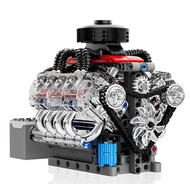 domain-Mini V8 Engine Kit Teenagers Physics Science Experiment Model Great Gift for Kids and Adults