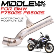 Motorcycle Exhaust Middle Link Pipe Catalyst Delete For BMW F750GS F850GS F750 GS 2018-2021 Modified