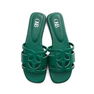 O&B รองเท้าหนังแพะ รุ่น OANDB SANDALS IN FOREST GREEN-11148SG00682F_F5GNXX