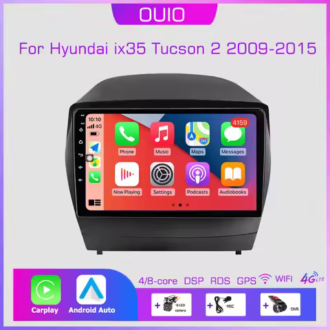 2din Android 10 Car Radio Multimedia Player Carplay Auto GPS Navigation DSP BT NO DVD For Hyundai ix