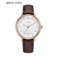 Solvil et Titus W06-03319-008 Women's Quartz Analogue Watch in White Dial and Leather Strap