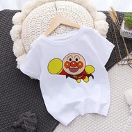 Anpanman Print KidsT-Shirt Cartoon Children Tops Anpanman  Clothes Baby Boys Tshirt