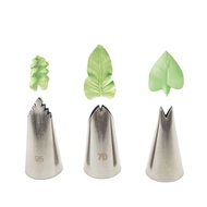 #70#352#95 3pcs/set cream leaf nozzles cake decoration tips icing piping pastry nozzle cake decorati