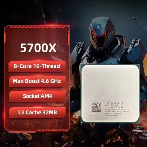 AMD Ryzen 7 5700X 100% AMD R7 5700X CPU 4.6GHz 8-Core 16-Thread 32MB L3 Cache Socket AM4 CPU Without