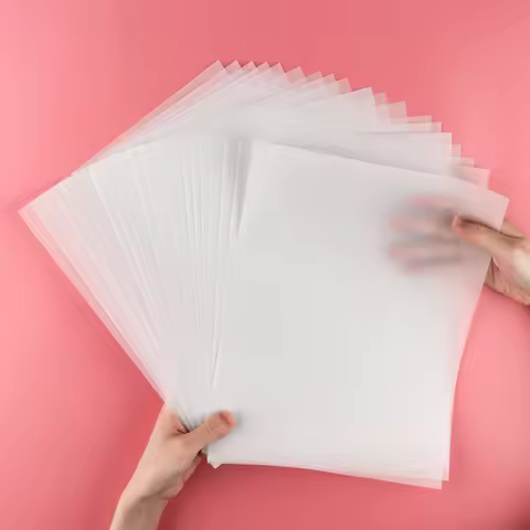 93gsm/115gsm/135gsm Frosted Smooth Vellum Paper Sheets 8.5x11inch Heat Resistant Translucent Vallum