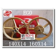 01S0400G SPORT RIM 522 EGO EGO LC FRONT 140X14 REAR 160X14 GOLD
