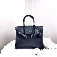 Hermes 愛馬仕黑銀Birkin 30 Ep皮