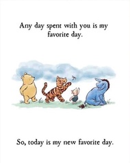 Disney Childrens Room Baby Room Kindergarten Cartoon Character Winnie the Pooh Text Crayon Style Poster - Canvas Material Print