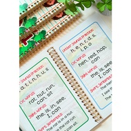 Short Sentence Reading Book 100 pages English Fuller Method for Beginners - CVC,Sight,Phonics