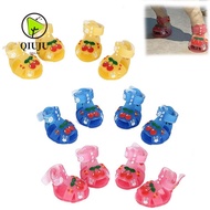 QIUJU Pet Jelly Shoes, Cool Breathable Pet Shoes, Creative Multi-Size Silicone Cat Dog Shoes Pet