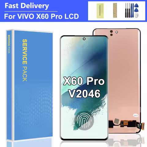 AMOLED X60 Pro LCD Display Touch Screen Digitizer Assembly Replacement Parts Compatible with For Viv