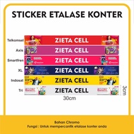 Sticker Etalase Konter Stiker Custom Bahan Chromo 3x30cm