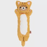 San-X 拉拉熊悠閒貓生活系列毛絨公仔筆袋包 。懶熊