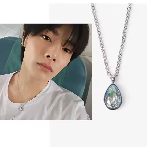 Kpop Idol Group Necklace Produced By I.N 5-STAR Dome Tour 2023 Japan Sweet Smile Water Droplet Shape
